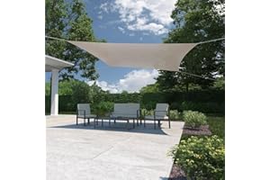 Coolaroo Toldo Cuadrado de 11 pies 10 Pulgadas, Listo para Colgar, hasta un 90% de Bloqueo UV para Patio al Aire Libre y jardín