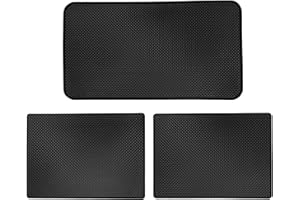 DAELESR 3 Pezzi Tappetino Antiscivolo per Auto Cruscotto in Silicone, Tappetino Adesivo Antiscivolo Nero per Cruscotto Auto, per Telefoni Cellulari, Occhiali da Sole, Chiavi, (27x15cm, 18x13cm)