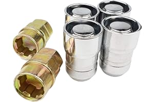 ‎C CARBONADO Felgenschloss Radmuttern M14x1,5 Geschlossen Set Satz Kompatibel mit Ford Galaxy Land Rover Opel