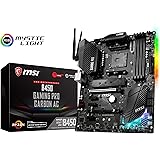 MSI B450 Gaming Pro Carbon AC, Sockel AM4, DDR4, HDMI, DisplayPort, 2x M.2, 2 USB 3.1 Gen2 A+C, 4x USB 3.1 Gen1 ATX Mainboard