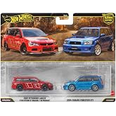 1:64 &ouml;l&ccedil;ekli ara&ccedil;lardan oluşan 2'li Hot Wheels&reg; Premium Car Culture paket, benzersiz &ccedil;iftler, Real Riders&trade; tekerlekler, Metal