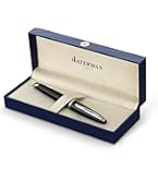 Waterman Hémisphère Vulpen, Blauwe Lak Met Palladium Details Roestvrijstalen Medium Penpunt Blauwe Inkt Geschenkset