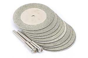 DOPHEE 10pcs 40 millimetri diamante taglio del coppe delle ruote attrezzo rotativo con 2 Mandrino Arbor Set