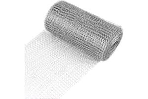 TSLBW Rodent Proofing Wire Metal Mesh 6m x 152mm Steel Wool Mice Stainless Steel Woven Wire Rodent Control Mesh Gaps Blocker Coarse Wire Wool Fill Fabric DIY Kit Easy to Use Stop Rats and Insect Pest