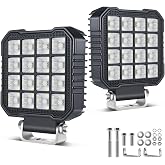 antom 2pcs 12V 172W 6500K 9-60V IP68 Waterproof LED Tractor Headlights Extra for Tractors, ATVs, Outdoor Enthusiasts, Night W