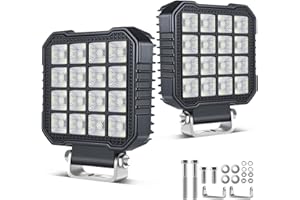 antom 2 piezas foco led 12v 172W 6500K 9-60V IP68 impermeables faros led tractor adicionales para tractores, ATV, entusiastas del aire libre, trabajo nocturno en obras