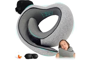 REITEAG Dreamjoys Neppy Reisekissen Flugzeug, Nackenkissen Reise, Travel Pillow, Kissen Flugzeug, Reisekissen Memory Foam, Schlafkissen Flugzeug, Ideal Für Reisen Mit Flugzeug, Auto, Zug