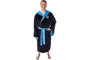 INTIMO Harry Potter Adult Fleece Plush Hooded Robe - Big and Tall - (Ravenclaw 2XL/3XL)