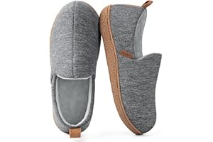 LongBay Women's Memory Foam Slippers Cozy Brushed Jersey Breathable House Shoes for Indoor Outdoor