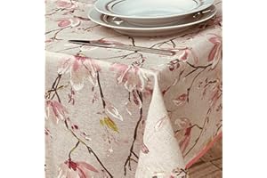 Manifattura Tessile Tovaglia Antimacchia Cotone Resinato Liquidproof - Magnolia, Quadrato x6 140