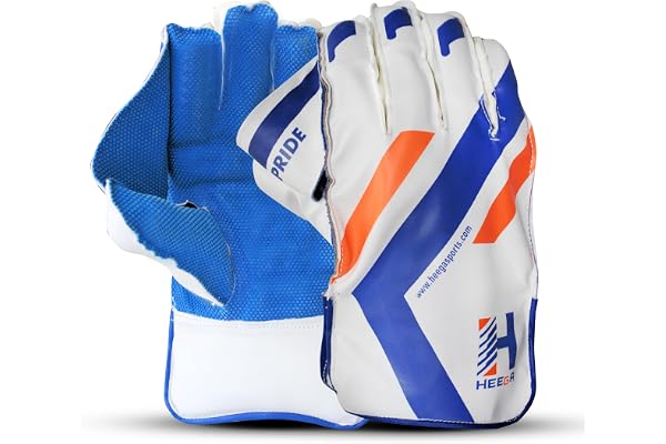 Heega Choice of Champion Pride Synthetic Leather, Rubber College Cricket Wicket Keeping Gloves (Men)