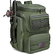 HP Hope 40L Fishing Backpack With Rod Holders & Cooler - Waterproof Tackle Storage