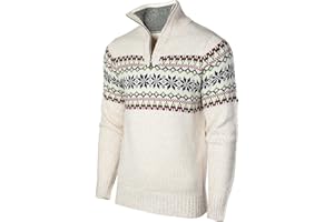 Superora Maglione da Uomo con Cerniera a Maniche Lunghe Stile Classico