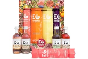 BEAMS INTERNATIONAL Gin Crackers by Edinburgh Gin - Christmas Gin Alcohol Crackers, Luxury Flavoured Gins 4x 5cl Orange Blossom, Elderflower, Plum & Vanilla, Rhubarb and Ginger Liqueur - Mini Christmas Cracker Gifts