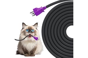 REFLYING 2 Metri-8mm Guaina per Cavi Autoavvolgente, Nascondere 1 filo, Cani Gatti Cavi di Protezione, Impedisci Agli Animali Domestici di Masticare i Cavi, Guaina per Cavi Espandibile, Nero