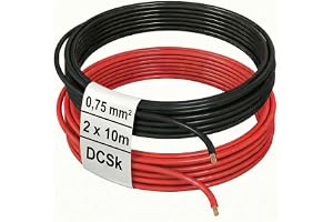DCSk Fordonskabel - 0,75mm² - 10m - FLRY B asymmetrisk - 0.75 mm² - fordonskabelsträng - uppsättning färg röd/svart - 0 75mm2