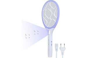 Weird Wolf Rechargeable Mosquito Racket Bat with COB Light | Long Battery Life | Made in India with 6 Month Warranty (Purple)