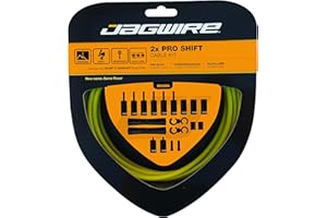 Jagwire - 2X Pro Universal Gear Shift Kit | for Road, MTN and Gravel | Compatible with SRAM and Shimano Gears, Polished Stainless Steel Cables, 10 Color Options