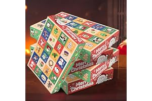 YUPEUOOE 5Pcs Boîtes Vides Du Calendrier De L’Avent, Calendrier de l'Avent vide à remplir soi-même, Boîtes Vides De Compte À Rebours De Noël De 24 Jours À Remplir, boîtes vides à remplir pour Enfant