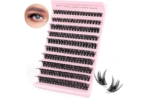 Sixstarhair Einzelne Wimpern 80D Volumen Wimpernverlängerung 8-16mm Cluster Lashes Individual Eeylashes Extensions D Curl Fluffy Wimpern Extensions Natürlich Fake Lashes