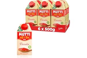 Mutti – Passata, Sieved Tomatoes, 500g, (Pack of 6)