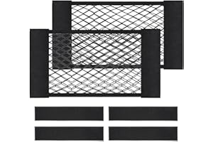 Xzenuo Filet de Bagages pour Voiture, Organisateur de Coffre pour Camping-Car, Filet de Rangement élastique avec Bandes Auto-agrippantes, Pochette Universelle pour Voiture/SUV, 2 pièces