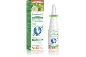 Puressentiel - Spray Nasal Décongestionnant Allergie aux Huiles Essentielles Bio - Traitement Rhinite Allergique et Sinusite - Eau de mer, Propolis, Echinacée - Fabrication française - 30 ml