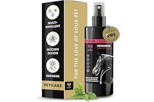 Peticare Anti-Insekten Spray für Pferde | gegen Stechmücken Bremsen Mücken Moskitos und weitere Zweiflügler | sofortige Wirkung | einzigartiges PRS® System für Lange Wirkung – petHorse Protect 2009