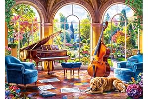 BESDRETOR Puzzles 1000 Pieces for Adults jigsaw puzzles for adults-Beautiful Piano Room-1000 Piece Puzzle Classic Educational Games Decoration Puzzle