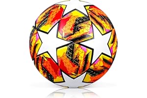 AUEJACKY Balón Champions League, Balón de Fútbol Tamaño 5 para Niños y Adultos Training, Match, Regalo para Aficionados y Amantes del Fútbol