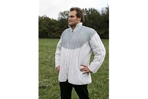 ‎BATTLE-MERCHANT Battle-Merchant - Kettenkragen, ID9mm, verzinkt - Mittelalter, LARP, Wikinger, Ritter