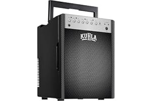 Kuhla Mini Fridge Mini Amp Design 8 Litre/10 Can Mini Portable Cooler & Warmer for Drinks K8CLR1001B-1034, Cosmetics/Makeup/Skincare, AC/DC Power, Retro Style, Black, For Bedroom, Home,Caravan,Car
