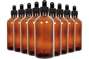 Youngever 16 Pacchi 100ML Flacone Contagocce in Vetro Ambrato Riutilizzabili Flaconi