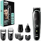 Braun Regolabarba Tagliacapelli Uomo, Rasoio Elettrico Barba e Capelli, 8-In-1 Styling Kit Ideale Per Barba, Capelli, Naso e 