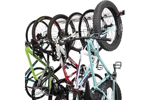 PRO BIKE TOOL Supporto da parete per bicicletta, 3 o 6 versioni di biciclette, supporto interno regolabile per garage o casa, supporto verticale per bici da strada o da montagna