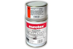 Pack de pintura de restauración de sanitarios bañeras inodoros lavabos - 1 litro - Marca Eurotex