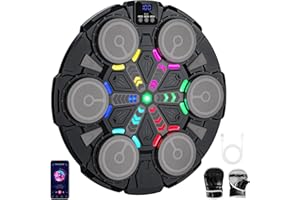 SWBSLL Music Boxing Machine für Kinder, 3 Spielmodi mit Punkteanzeige, Einstellbare Geschwindigkeit und Lautstärke, Kommt mit USB-Ladekabel, Handschuhen, Boxautomat, für Kinder ab 3 Jahren