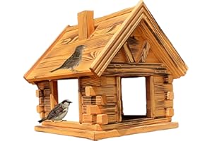 DACKO-WOOD ANETA DACKO Mangeoire à oiseaux en bois (pin + bois brûlé)