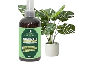 GardenNova Professional Monstera Spray Fertilizer Mist for Home Gardening | 3-1-2 Gentle Blend Mist for Healthy Leaves & Growth | Essential Nutrients for Monstera - 8oz