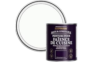 Rust-Oleum Peinture Blanche Résistante à l'eau pour Faïence de Cuisine, Finition Mate - Pierre de Lune 750ml