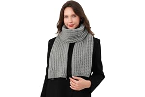 DonDon halsduk damer vinter sjal scarf stickad halsduk varm mjuk
