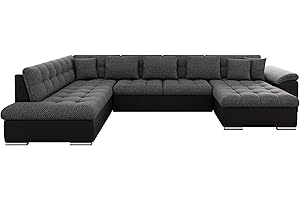 ‎MIRJAN24 Mirjan24 Eckcouch Ecksofa Niko Bis, Design Sofa Couch mit Schlaffunktion und Bettkasten U-Sofa Farbauswahl Wohnlandschaft vom Hersteller (Ecksofa Rechts, Soft 011 + Majorka 03)