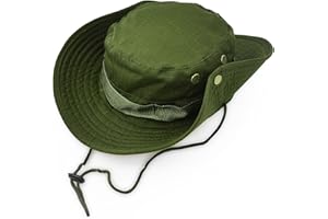 UltraKey Chapeau de Soleil à Large Bord Extérieur, Style d’armée de Combat Classique Jungle Chapeau de Soleil pour Pêche,Chasse,Camping