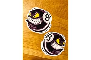 STICKERVERTICKER 8 pegatinas para la piscina del coche, pegatinas para tuning, billar, bola Eightball V8 Se38