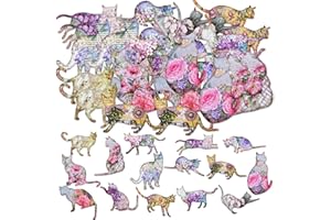 SHANFAA 45PCS Vintage Cat Stickers,Special Shaped Cute Cat Collection Stickers for Scrapbooking, DIY Crafts, Laptops, Junk Journal, Gifts for Adult, Child