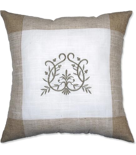 Chez Moi Housse de coussin rectangulaire 30x50 Colette Natural White