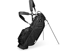 Sunday Golf Ryder Stand Bag: Lightweight Golf Bag, 2.2kg (4.9 lbs), Features Waterproof Zippers, 7 Spacious Pockets, Velcro Glove Holder and Rain Hood. Ideal Golf Stand Bag for Up to 14 Clubs