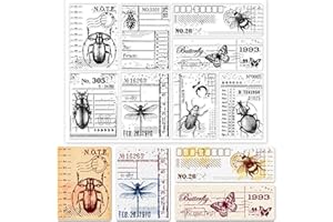 GLOBLELAND Insect Background Clear Stamps Insect Decorative Clear Stamps Silicone Clear Stamps For Card Making Silicone Diy Scrapbooking Journaling Stamps Craft Supplies For Holiday Card