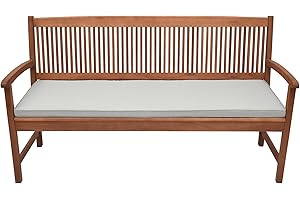 Beautissu Cuscino per panche Base BK 150x48x5cm - cuscino lungo per panchina - cuscino bancale pallet - cuscino per panca o dondolo - Grigio Chiaro