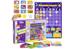 Taika 25.5x19 inch Reward Chart, Schedule for Kids, Daily Routine Chart for Toddlers, Responsibility Daily Schedule Board, Behavior Chart, Chore Chart for Home School